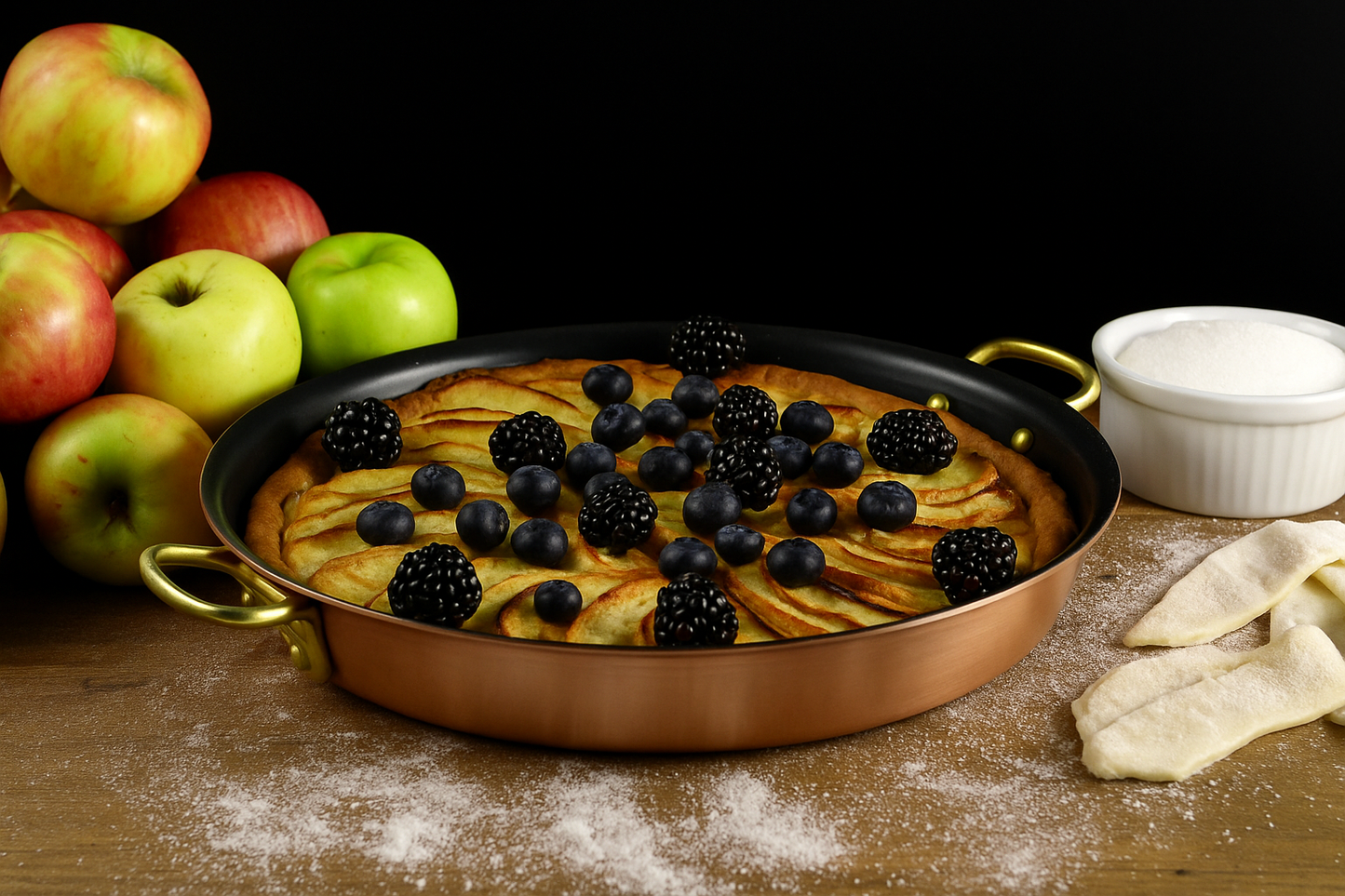 Tarte-Tatin-Backformen, Crêpepfanne