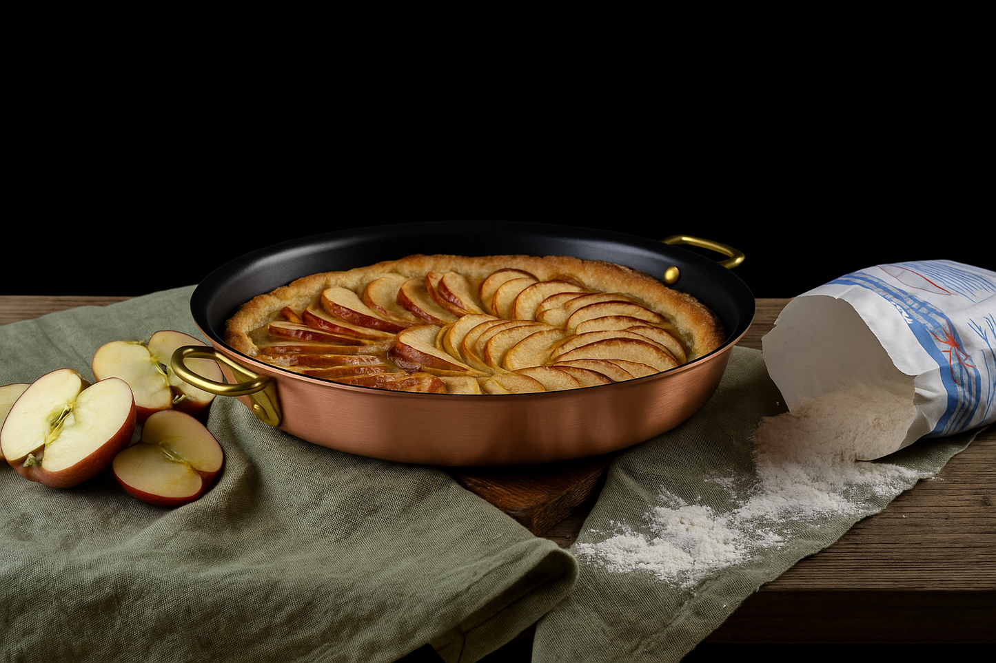 Tarte-Tatin-Backformen, Crêpepfanne