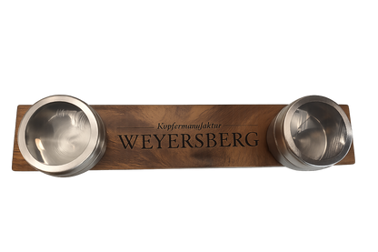 Magnetleiste aus Walnussholz für Messer inkl. 2 magnetischer Gewürzdosen aus Edelstahl
