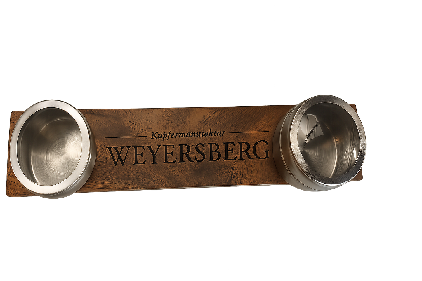 Magnetleiste aus Walnussholz für Messer inkl. 2 magnetischer Gewürzdosen aus Edelstahl