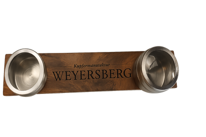 Magnetleiste aus Walnussholz für Messer inkl. 2 magnetischer Gewürzdosen aus Edelstahl
