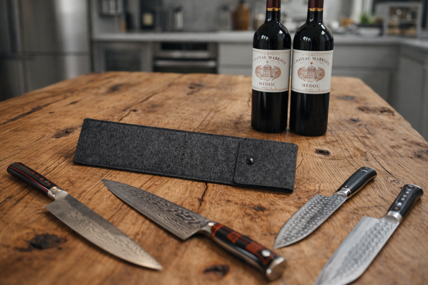 Filztasche für Messer - L: 24 cm x B: 7 cm