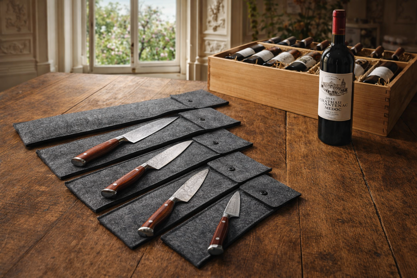 Filztasche für Messer - L: 24 cm x B: 7 cm