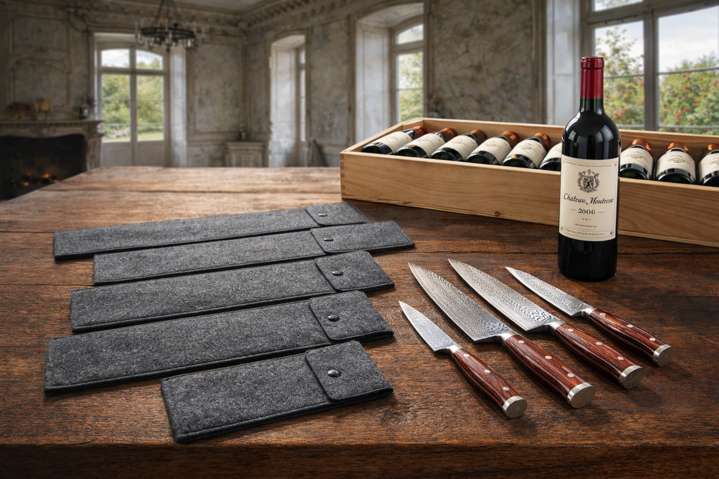 Filztasche für Messer - L: 48,5 cm x B: 9,5 cm