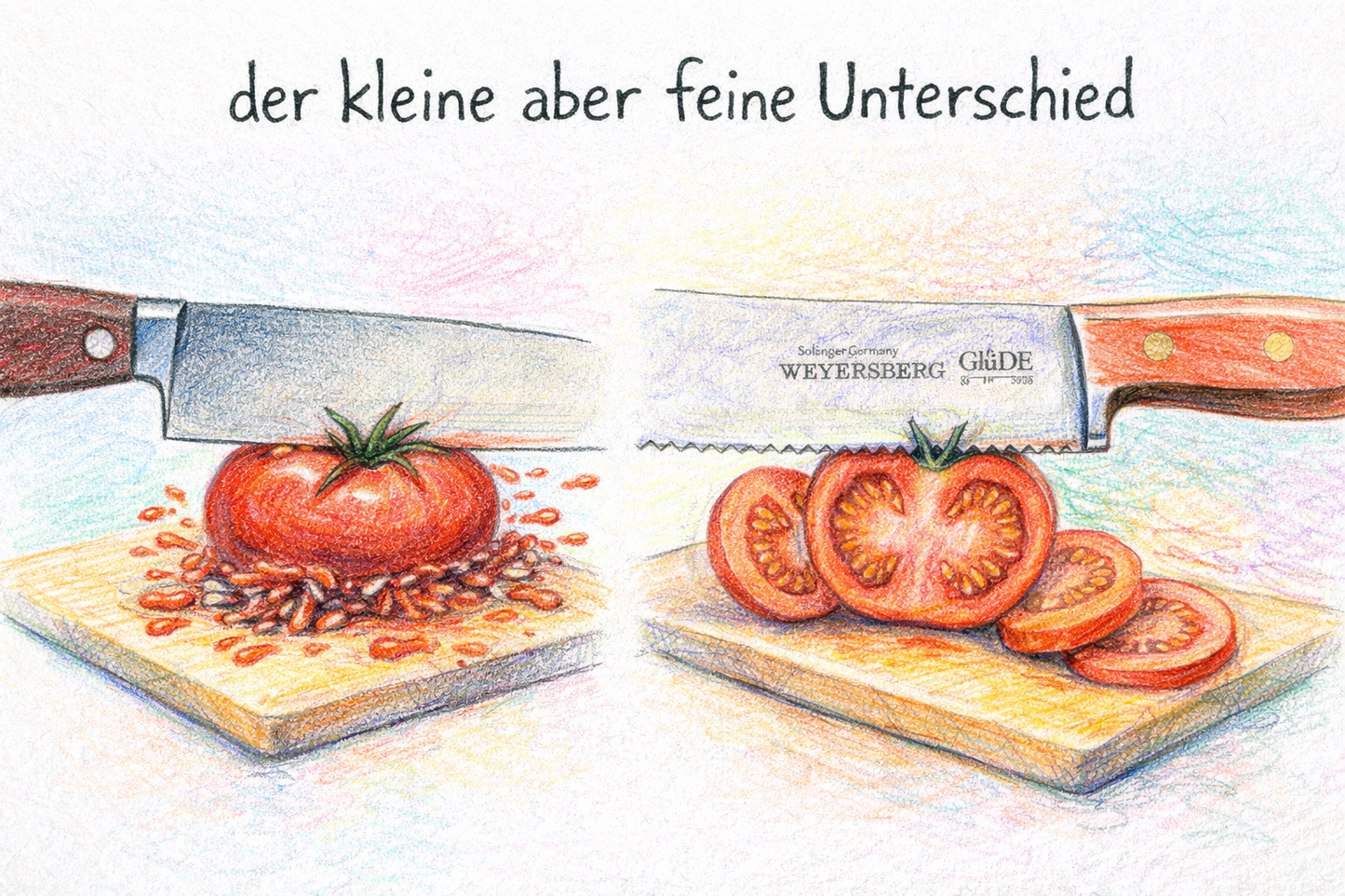 Weyersberg Brot-Messer mit massivem Kupfergriff, inkl. Filzaufbewahrungstasche